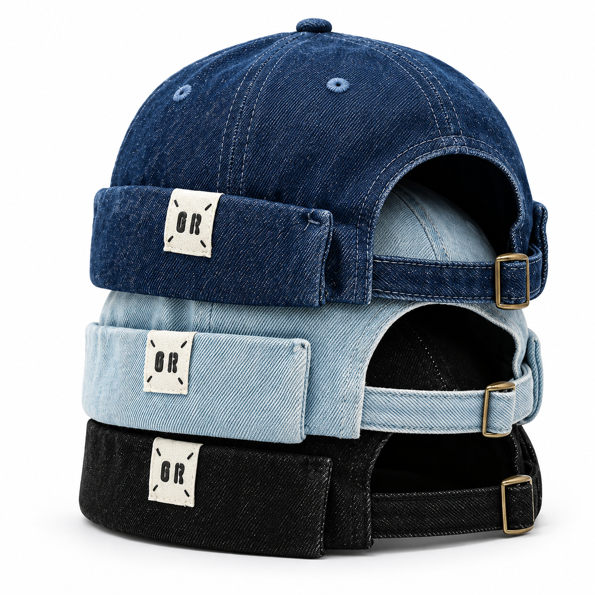 1pc Brimless Letter Patchwork Knit Hat, Adjustable Solid Color Cap, Unisex Adult Vintage Hip-Hop Street Style